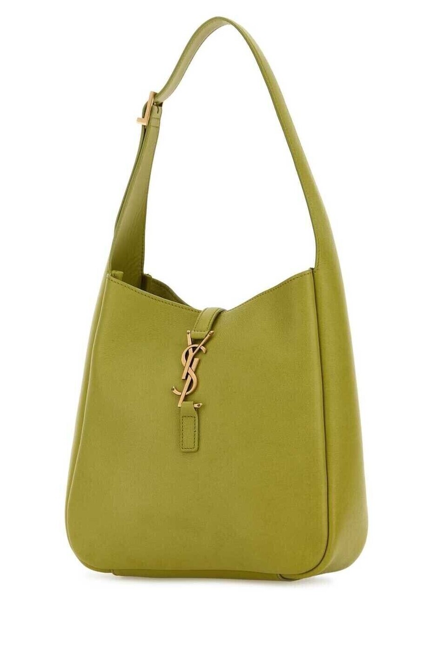 Saint Laurent Le A Leather Hobo Shoulder Bag Green